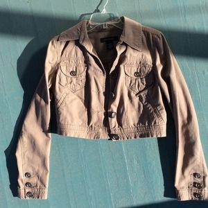 Calvin Klein distressed cropped jacket