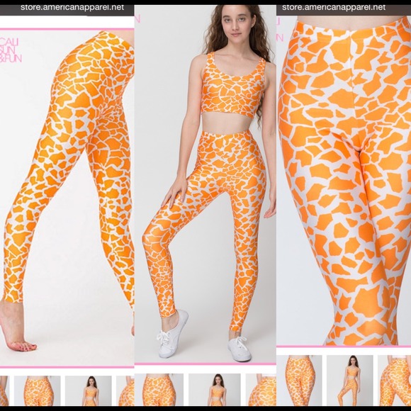 American apparel zebra prints high waist leggings.