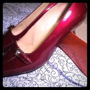 Shiny Sexy Red Heels + All Man-Made Materials