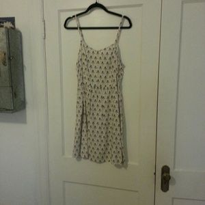 Divided spaghetti strap fit and flare dress