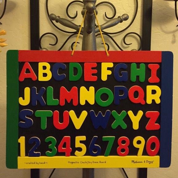 melissa and doug magnetic chalk and dry erase board