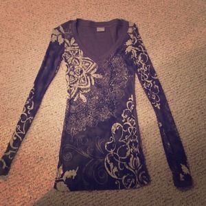Daytrip Long Sleeve Rhinestone  Top