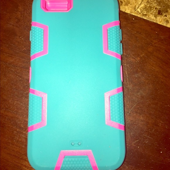 BRAND NEW Iphone 6 protector case! Teal/pink.