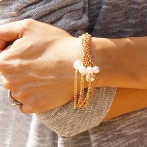 Pearl Accent Chain Bracelet