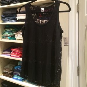 Brand new express lace back tank top