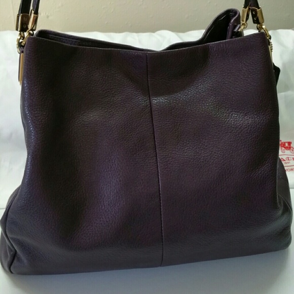 Coach Large Madison Phoebe Shouldbag in Blk Violet