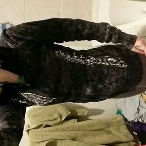 Affliction reversible zip up hoodie