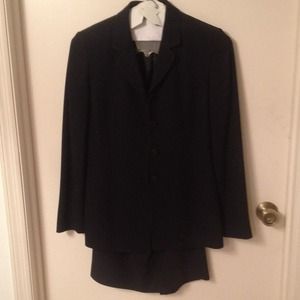 Navy blue classic skirted suit