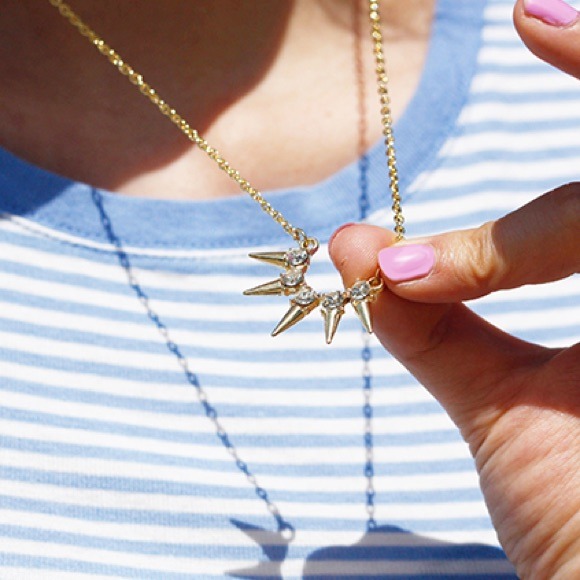 Rhinestone Spike Necklace
