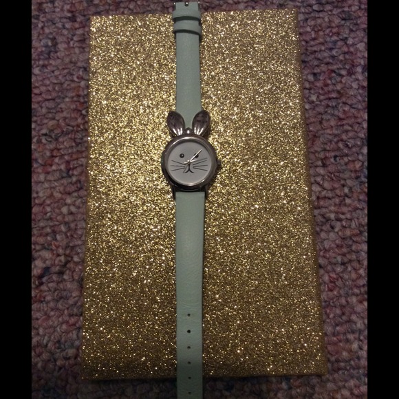 Light mint blue rabbit watch