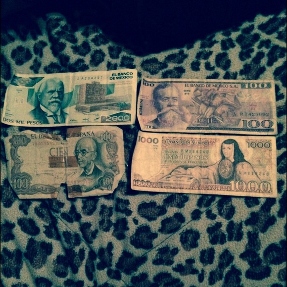 Bundle of old foreign money