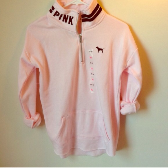 Pink quarter zip