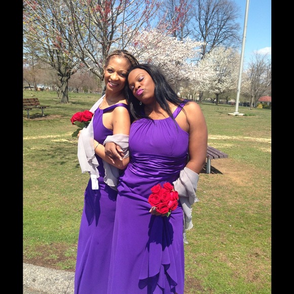 Bridesmaid dress wore once .