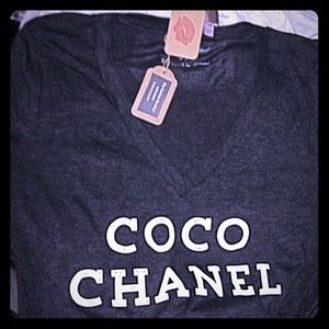 Fashion Tee "coco Chanel " black