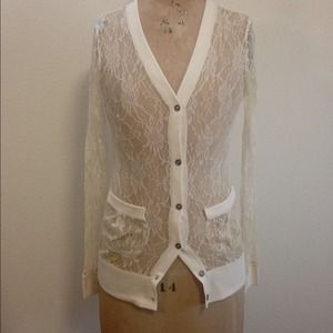 Beautiful and delicate sheer lace cardi