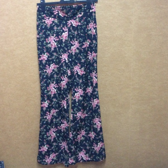 Wide Leg Floral Pants
