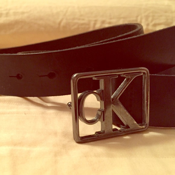 Black Leather Calvin Klein Belt