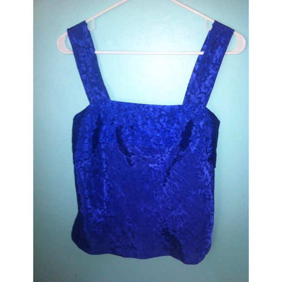 ROYAL BLUE SILKY TANK TOP