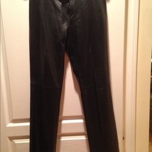 Genuine Black Leather Pants
