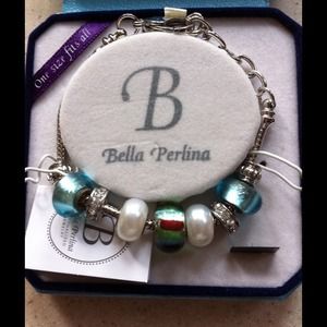 Adjustable Charm bracelet with 9 charms.