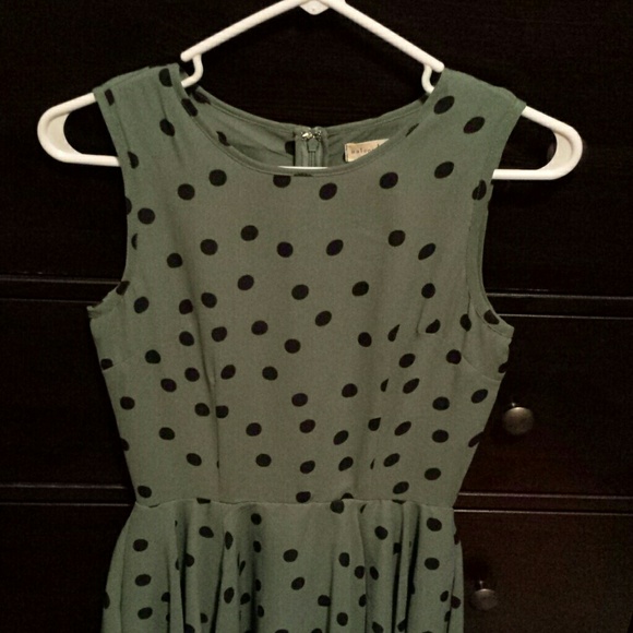 Teal polka dot dress - Picture 2 of 3