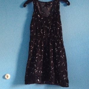 Black Full Tilt dress with birds