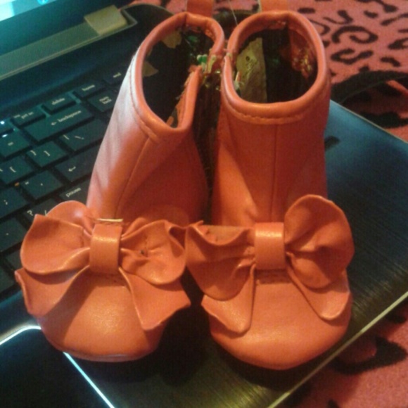 New red baby boots