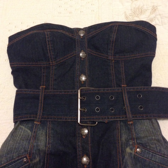 Belted Denim Dress - Picture 2 of 3