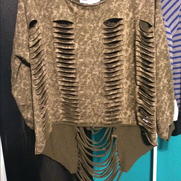 Army green sweater