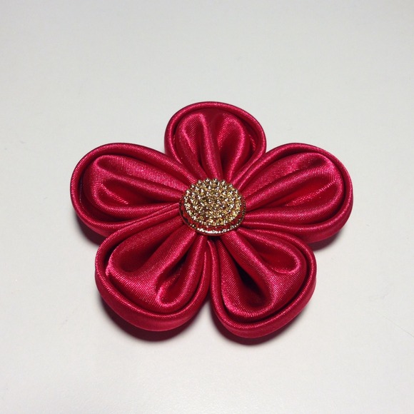 Red and Pink Flower clips