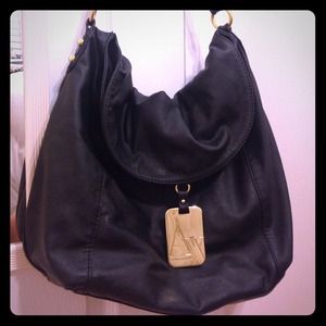 Armani Exchange Black Hobo Shoulder Bag