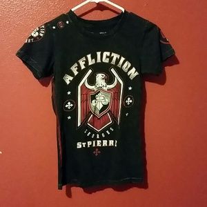 MEDIUM Black and Red Affliction shirt