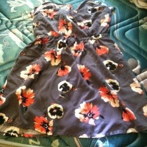 Strap less mini dress