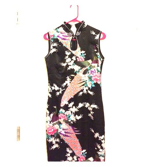Black Asian inspired dress