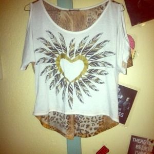 Feather leopard crop