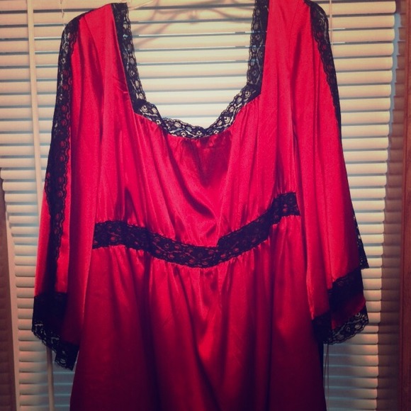 Awesome red and black lace shirt