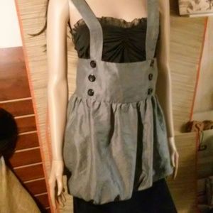 GREY PINIFORE SKIRT &  TOP