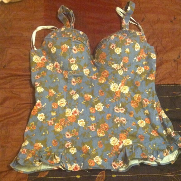 Flower corset like top