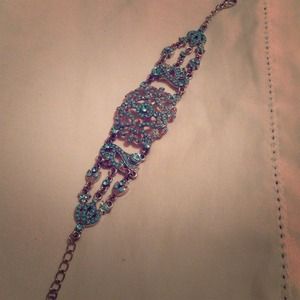 Turquoise and silver bracelet