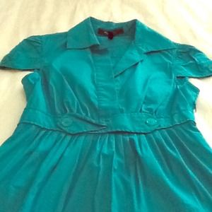Turquoise peplum top