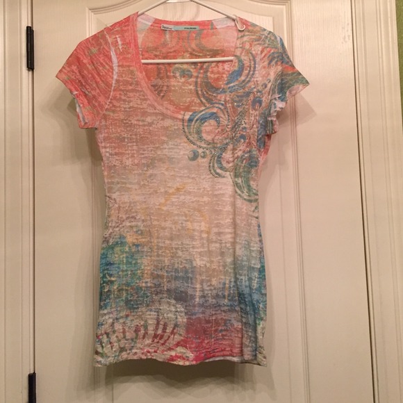 🚨SOLD🚨 Sheer Multi- Colored Shirt