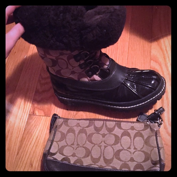Coach boots and purse! Real!