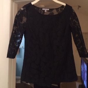 Black lace blouse!