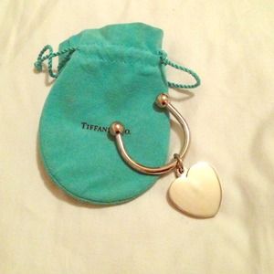 Tiffani's silver heart key chain