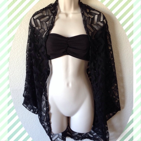 🚫SOLD🚫Sheer black cardigan / shall -- NWOT!