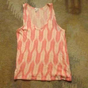 J Crew pink ikat tank