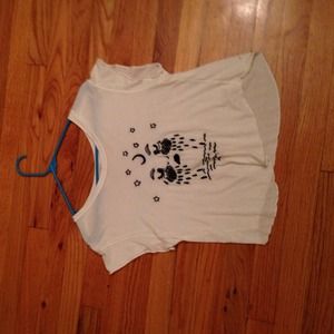 Slightly cropped brandy graphic tee