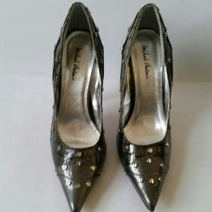 Michael Antonio metallic pointed heels
