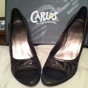Black Peep Toe- by CARLOS SANTANA