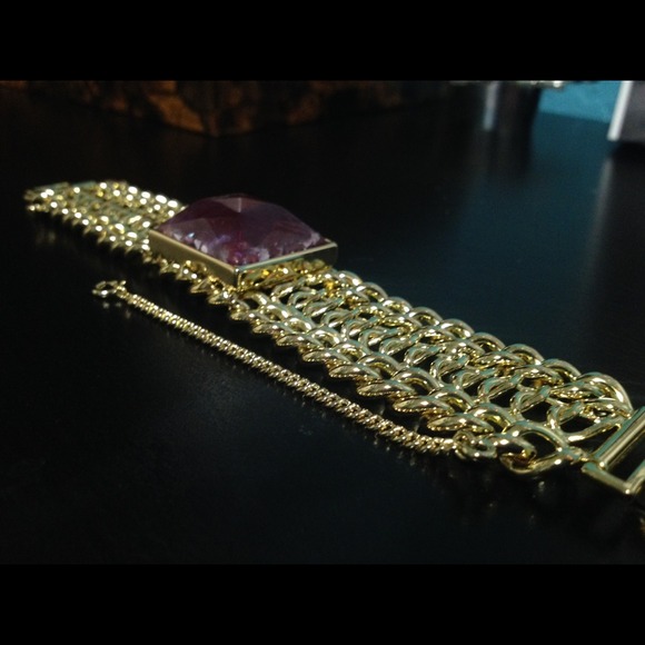 ~ Gemstone Chainlink Bracelet ~ - Picture 1 of 4